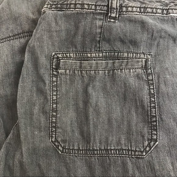 Merona Wide Leg Cropped Capri Drawstring Tie Hem Faded Black Cotton Women's 16 - Picture 5 of 11